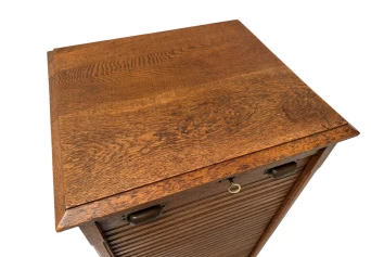 Art Nouveau Filing Cabinet with Tambour Shutter Door, 1900s